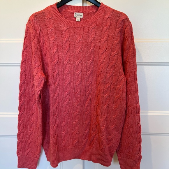 J.Crew plaited linen-cotton cable-knit sweater - Picture 1 of 4